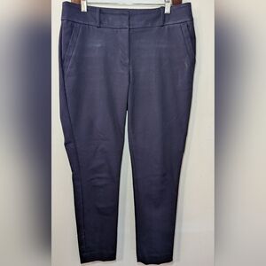 Loft Marisa Skinny Pants Navy Blue Office Business Casual Stretch Women's Size 8